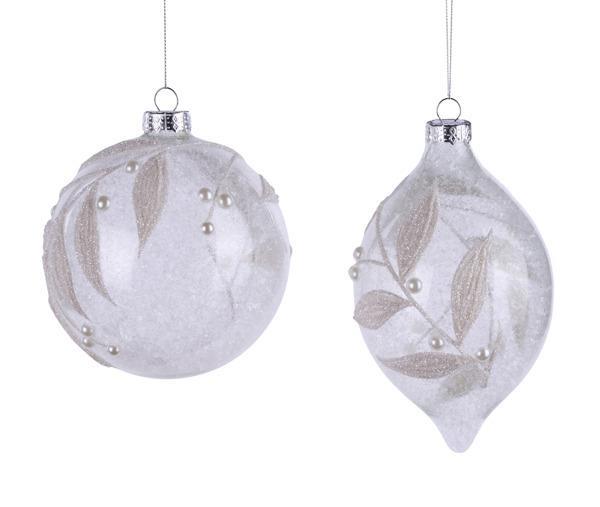 Silver Glass Ornament