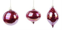 Glitter Swirl Glass Ornaments