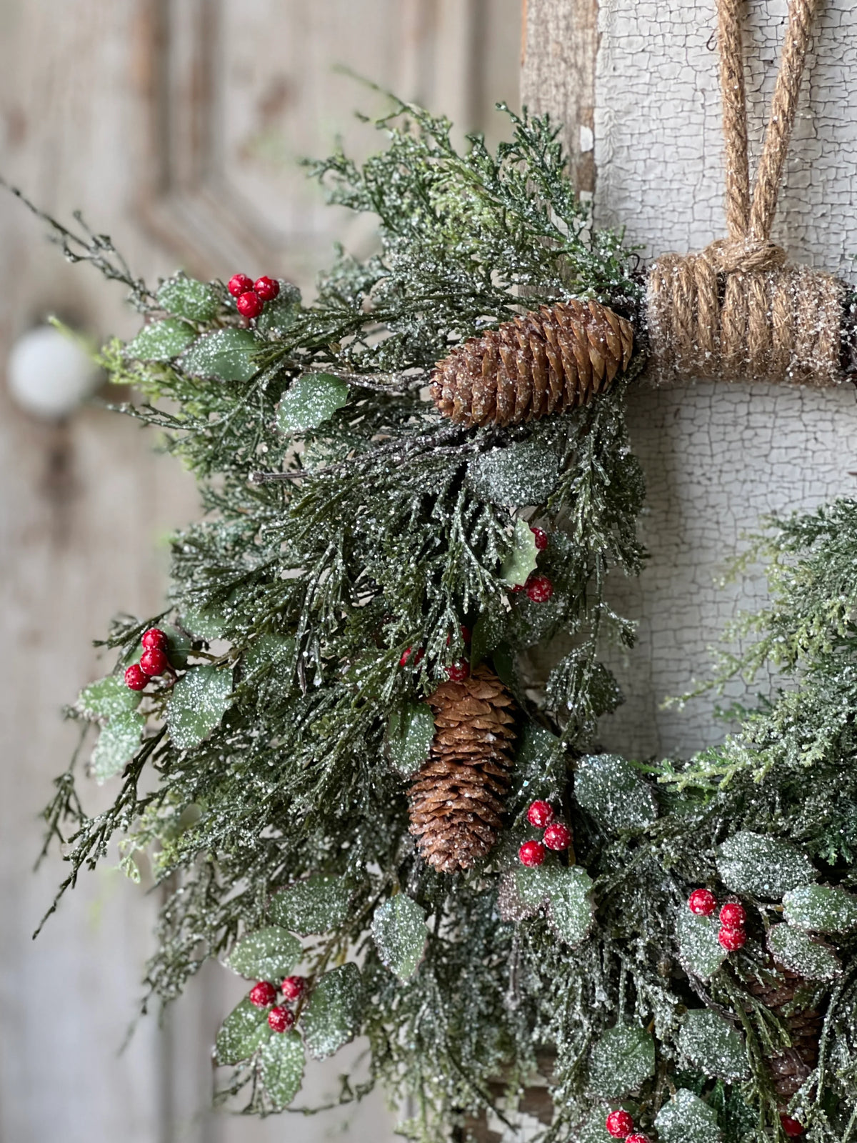 Holly Hill Cedar Hanging Wreath