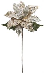 Beaded Poinsettia Stem