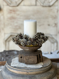 Shimmer Pine Cone Candle Ring