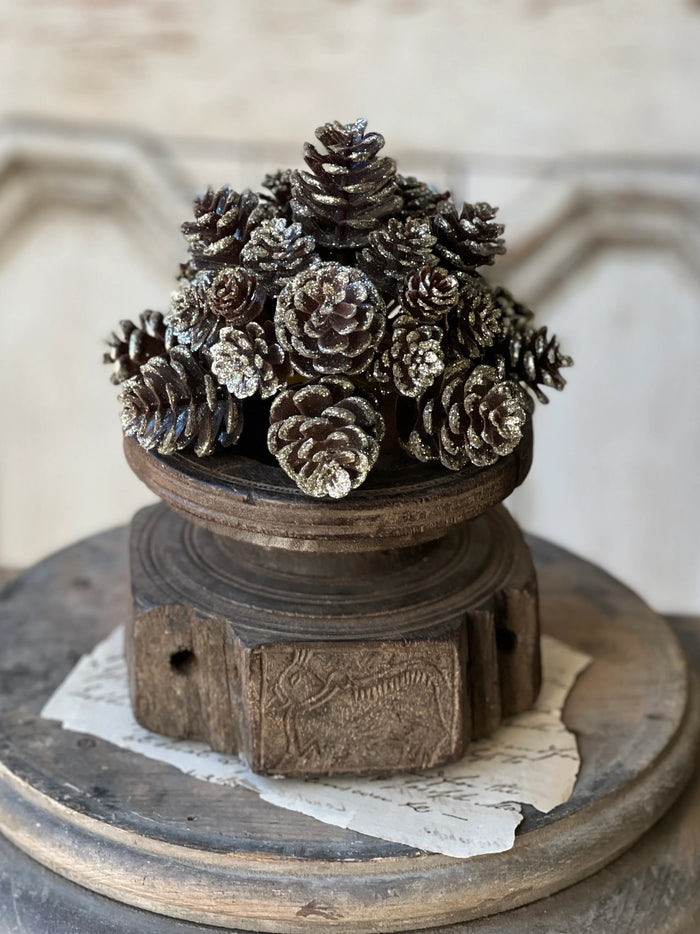 Shimmer Pine Cone Half Sphere