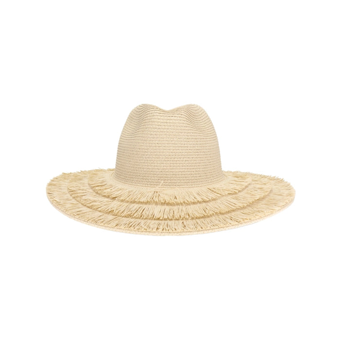 Fringe Brim Panama Hat