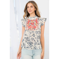 Floral Embroidered Top