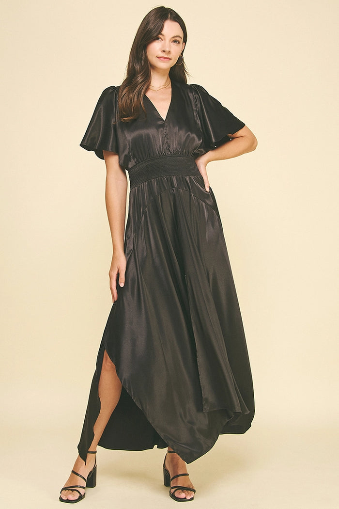 Chiffon Slit Maxi Dress
