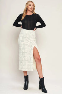 Textured Midi Skirt