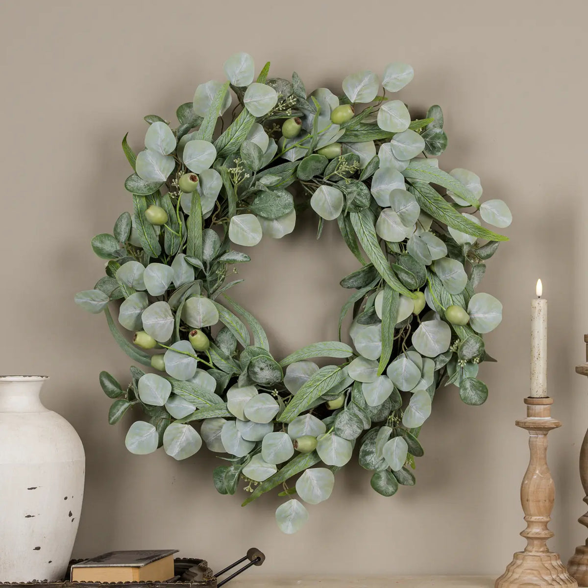 Mixed Eucalyptus Pod Wreath