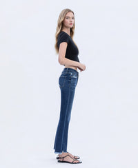 Frayed Hem Flare Jeans
