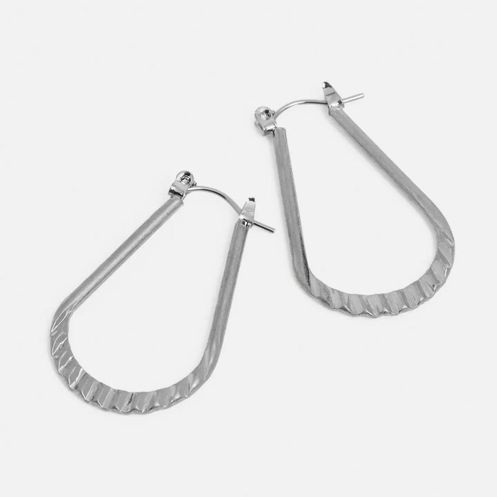 Crinkle Teardrop Dangle Earrings