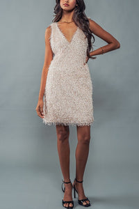 Shaggy Eyelash Mini Dress
