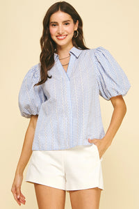 Floral Gingham Blouse