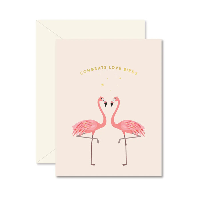 Love Birds Wedding Card
