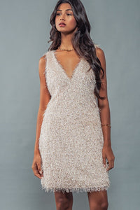 Shaggy Eyelash Mini Dress