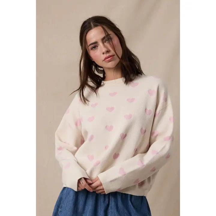 Brushed Heart Sweater