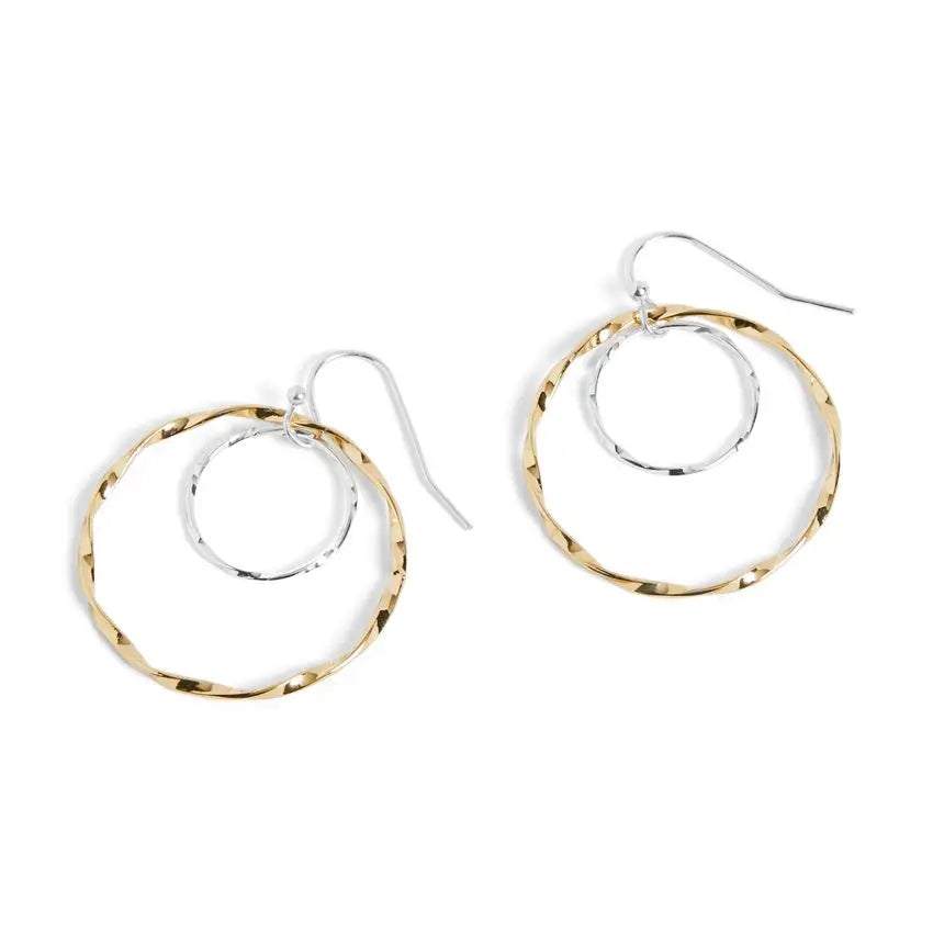 Wavy Double Hoop Earrings