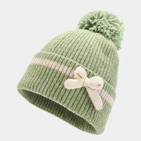 Bow Knot Pom Beanie