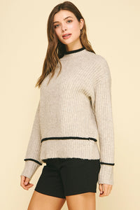 Contrast Trim Sweater