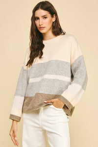 Colorblock Soft Yarn Sweater