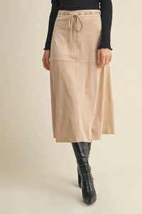 Suede A Line Skirt