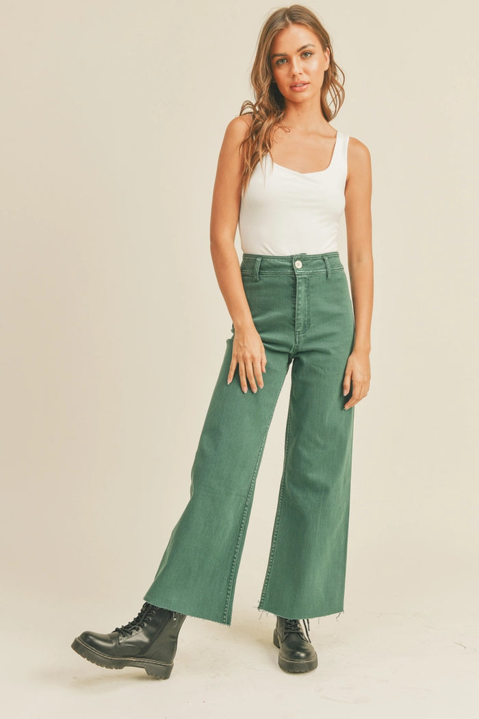 Wide Leg Denim Pants