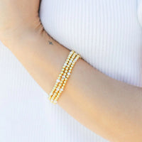 Bead and Pearl Stretch Bracelet