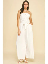 Sleeveless Belted Jumpsuit
