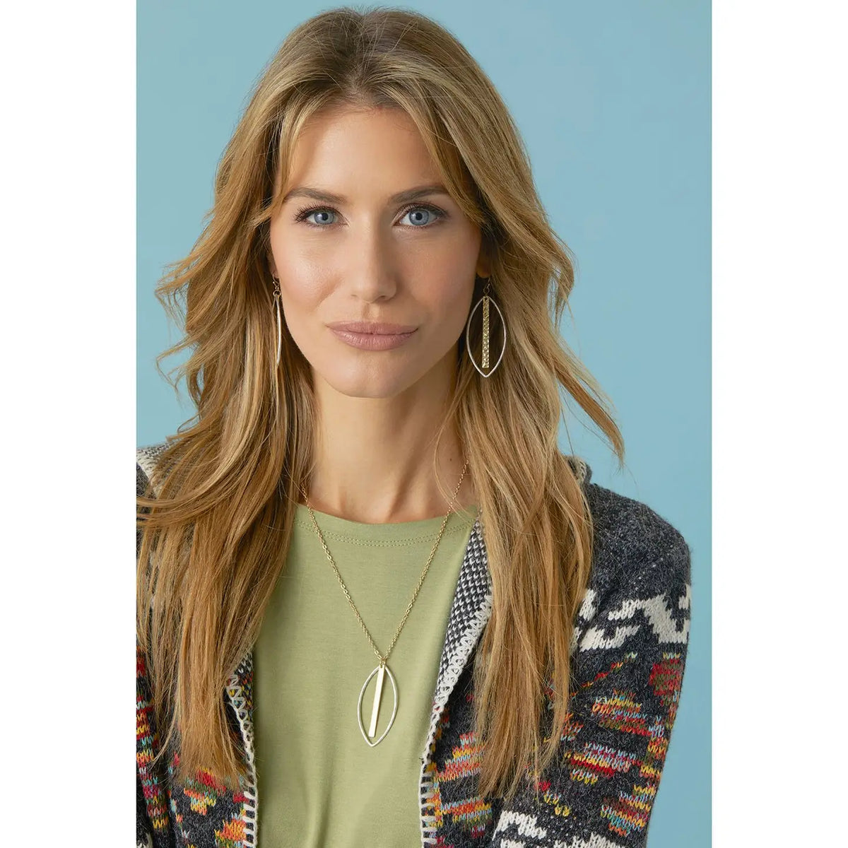 Mixed Metal Teardrop Earrings