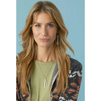 Mixed Metal Teardrop Earrings