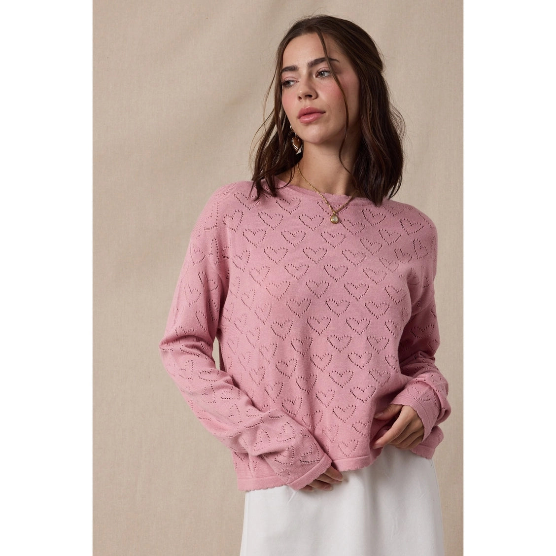 Heart Lightweight Sweater