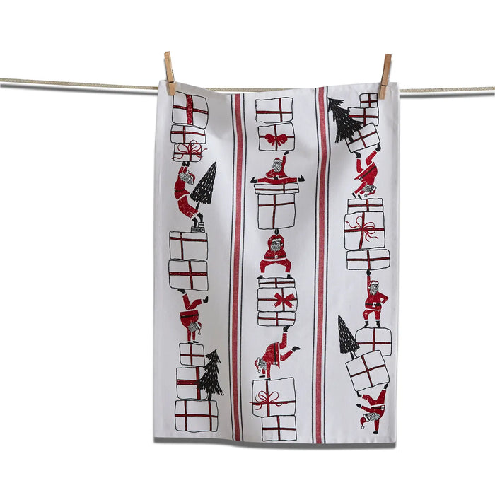 Oh What Fun Santa Dishtowel