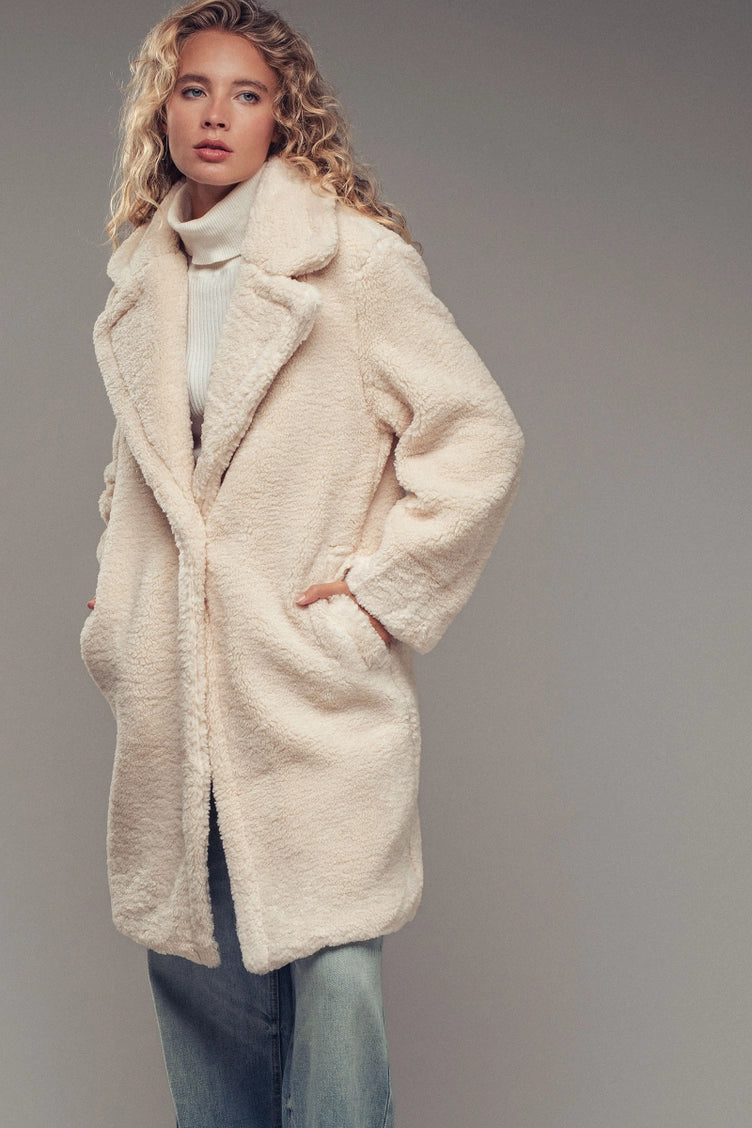 Cozy Longline Teddy Coat