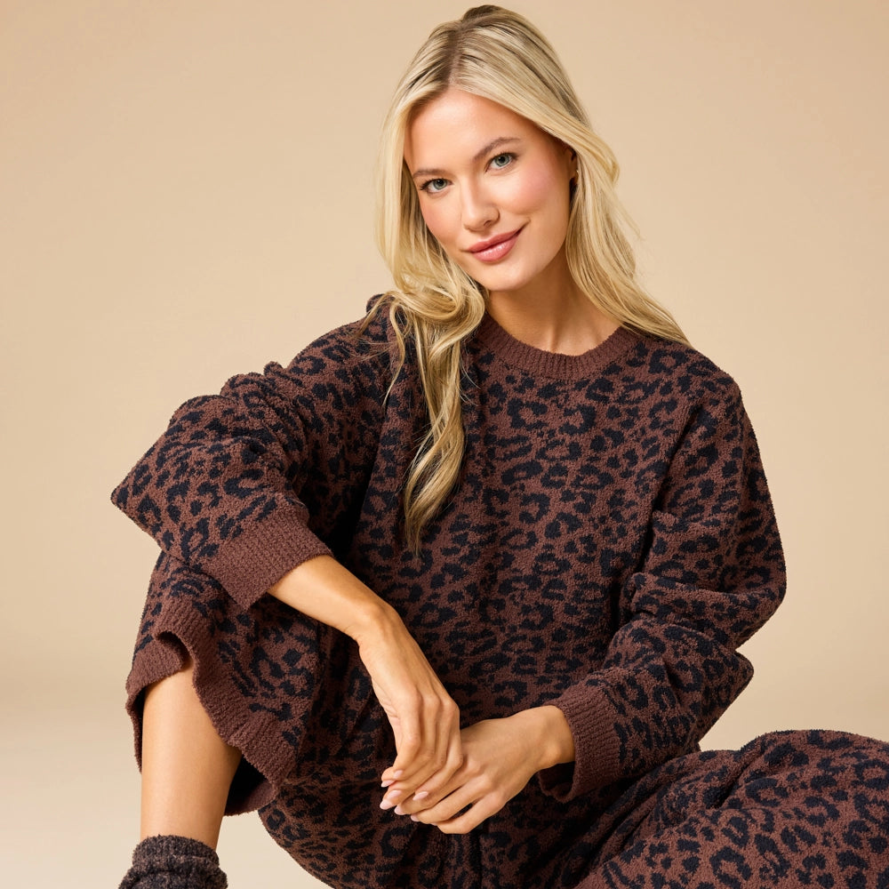 Marshmallow Leopard Lounge Set
