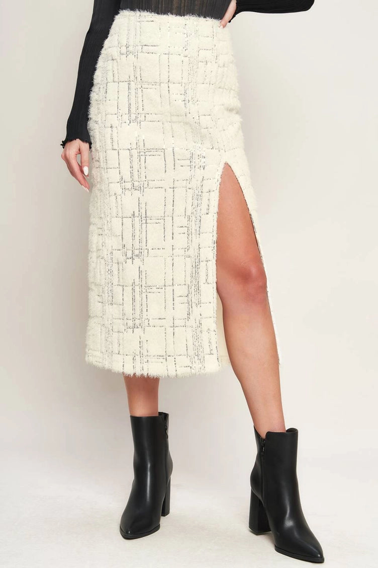 Textured Midi Skirt