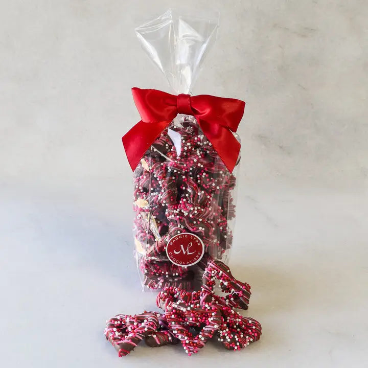 Valentine Chocolate Covered Heart Pretzels