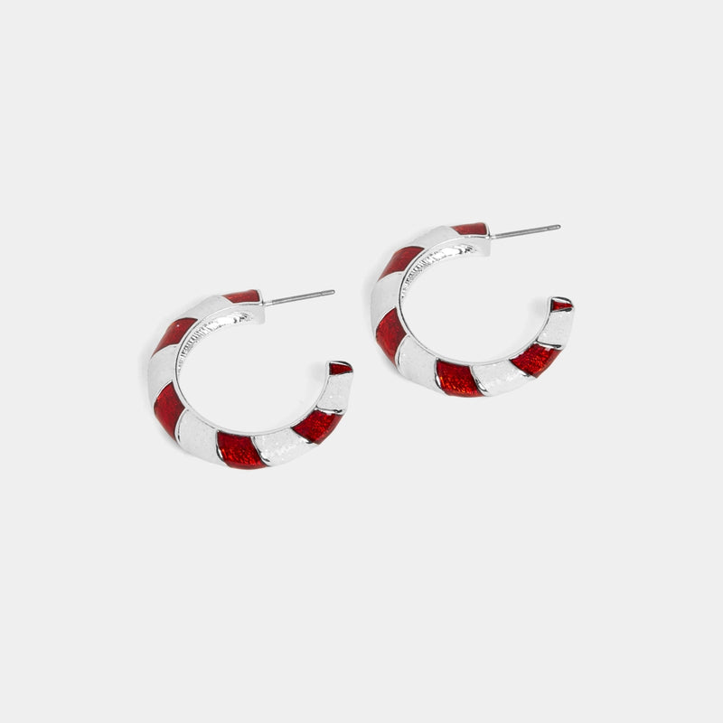 Peppermint Hoop Earrings