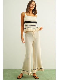 Ruffled Hem Knit Top