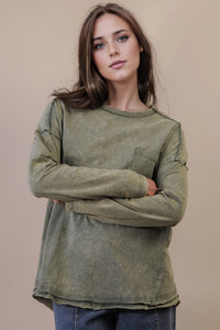 Mineral Washed Knit Top