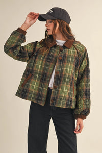 Plaid Quilted Jacket