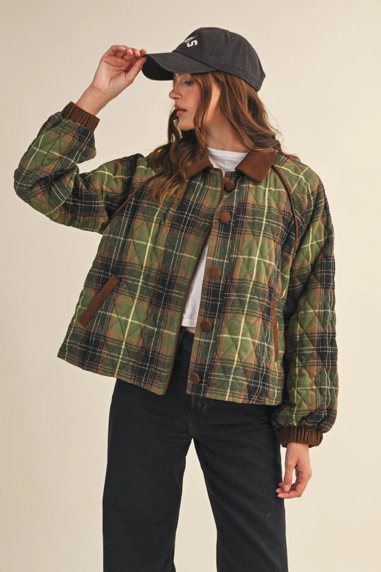 Plaid Quilted Jacket