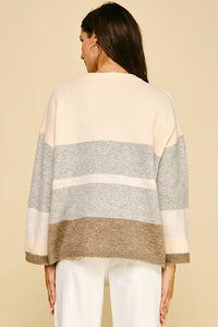 Colorblock Soft Yarn Sweater