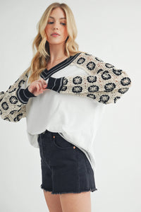 Deina Crochet Sleeve Tee
