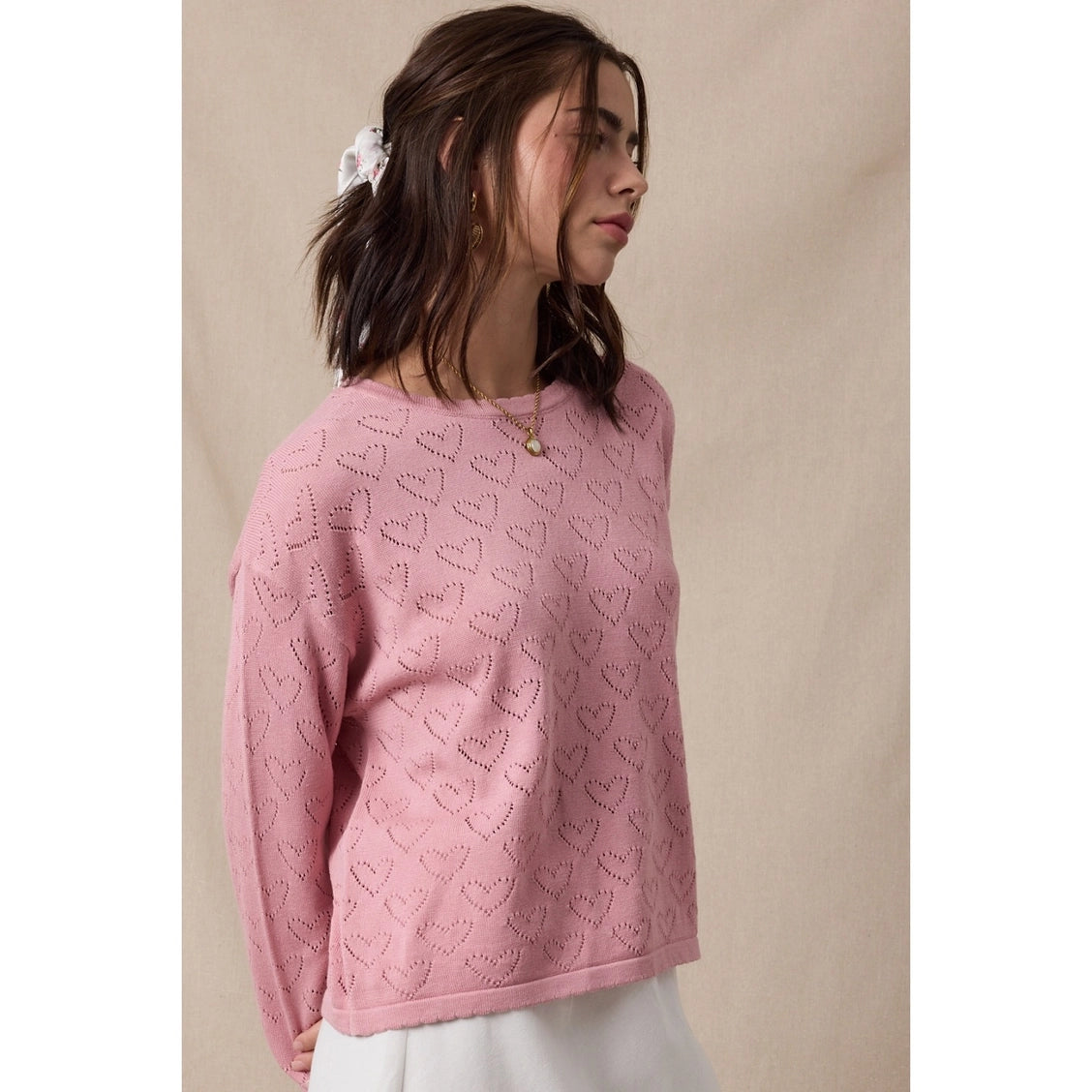 Heart Lightweight Sweater