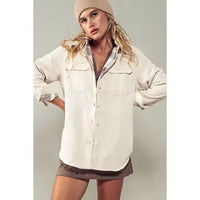 Plaid Lined Flannel Shacket