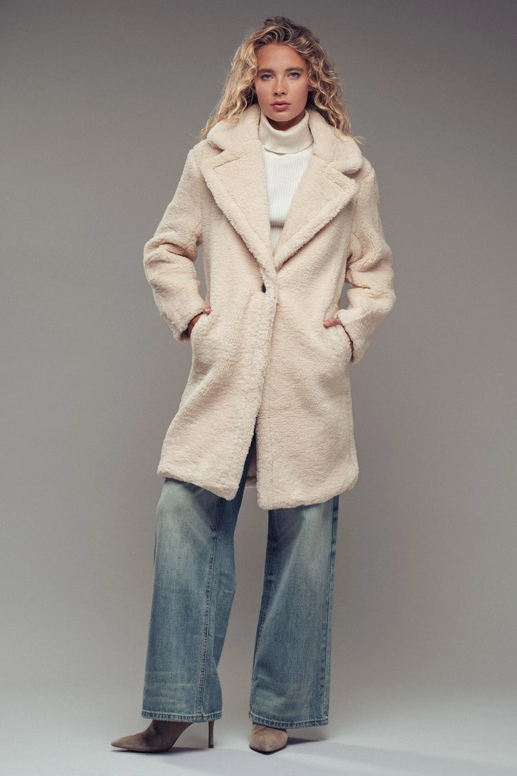 Cozy Longline Teddy Coat