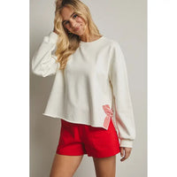 Gingham Bow Pullover