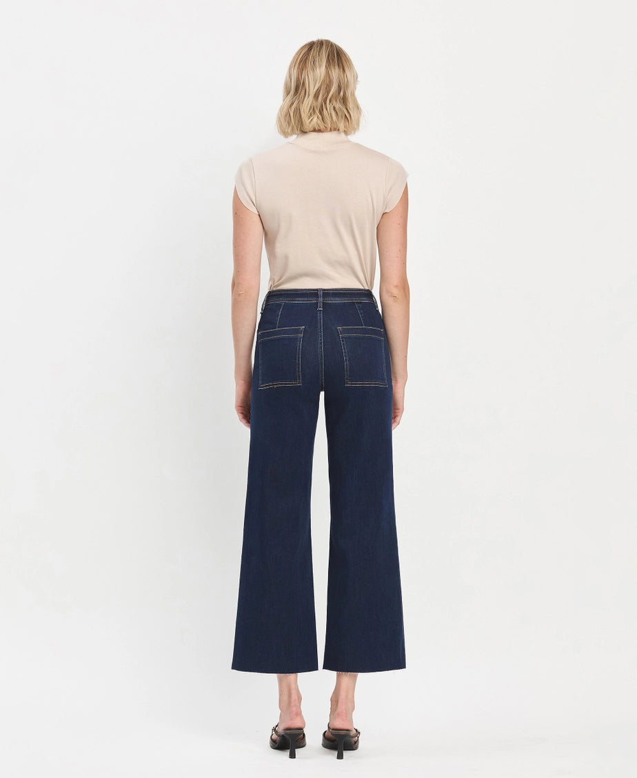 Clean Cut Raw Hem Jeans