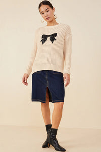 Sequin Bow Sweater