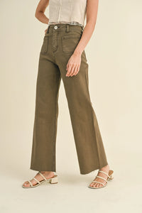 Pocket Front Wide Leg Pants