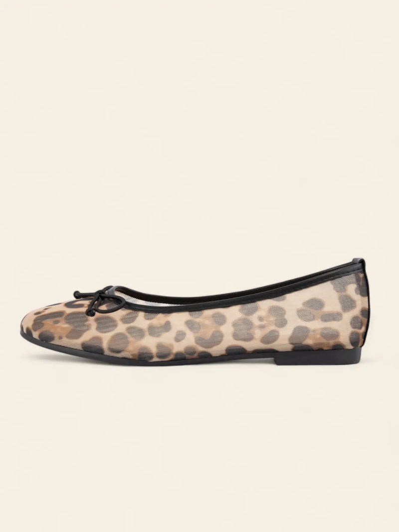 Mesh Leopard Ballet Flat