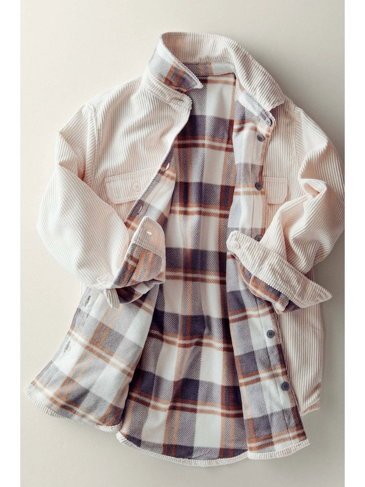 Plaid Lined Flannel Shacket